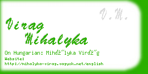 virag mihalyka business card